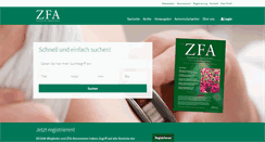 Desktop Screenshot of online-zfa.de