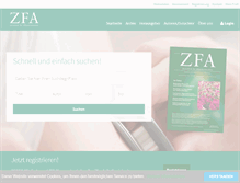 Tablet Screenshot of online-zfa.de